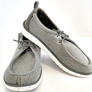 SONOMA Boys Shoes Size 2 Grey Canvas Slip On NWT